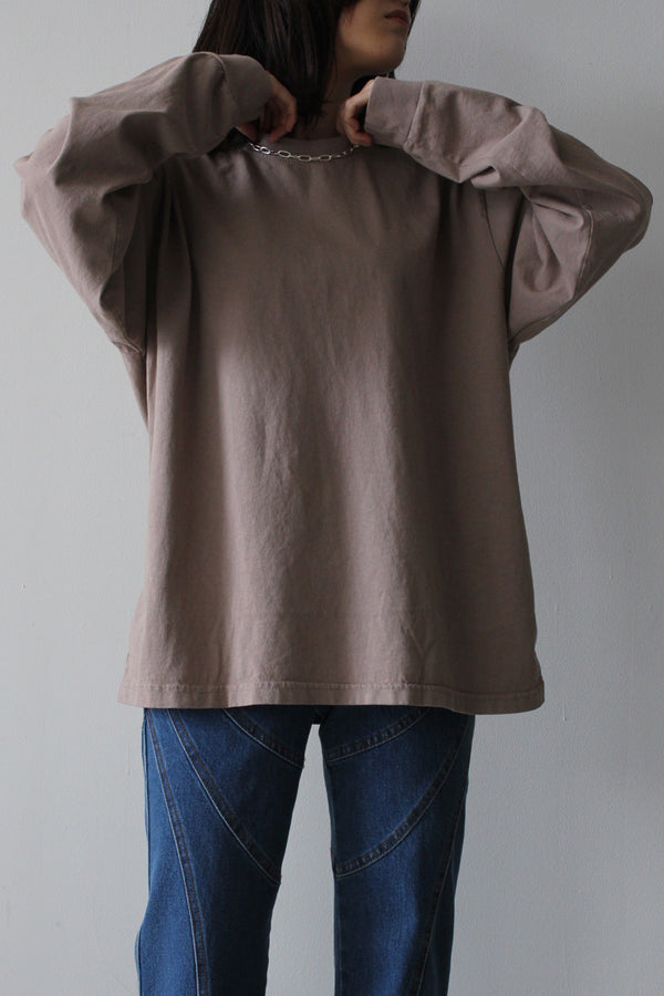 6.5OZ MEDIUM WEIGHT STANDARD L/S T-SHIRT / COBBLE STONE