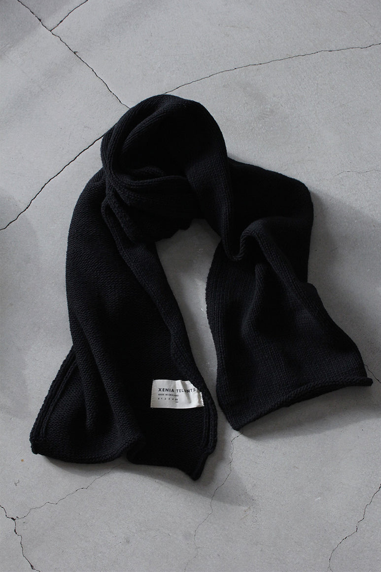 COTTON SCARF / INDIGO BLACK