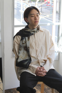 LONG SILK SCARF / GUST FLOWER PRINT [20%OFF]