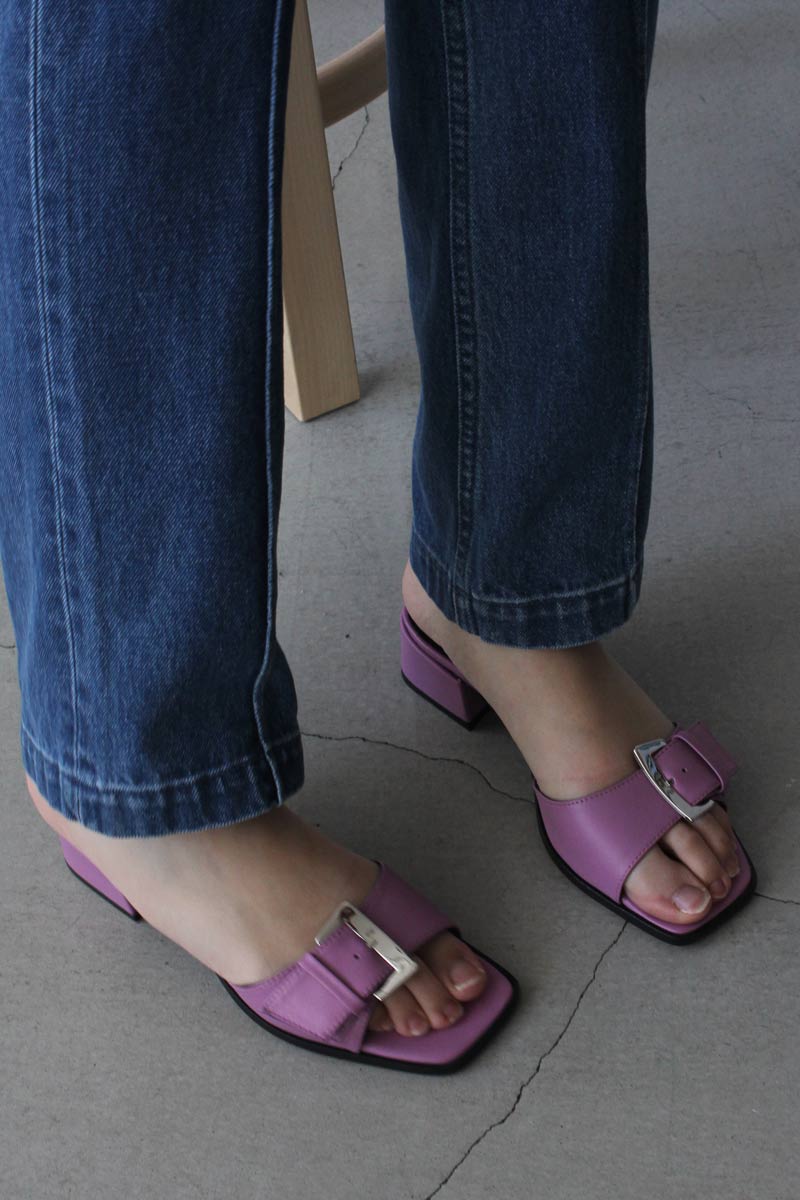 PALOMA WOOL | MARGARITA LEATHER SANDALS / MEDIUM PINK Wide strap