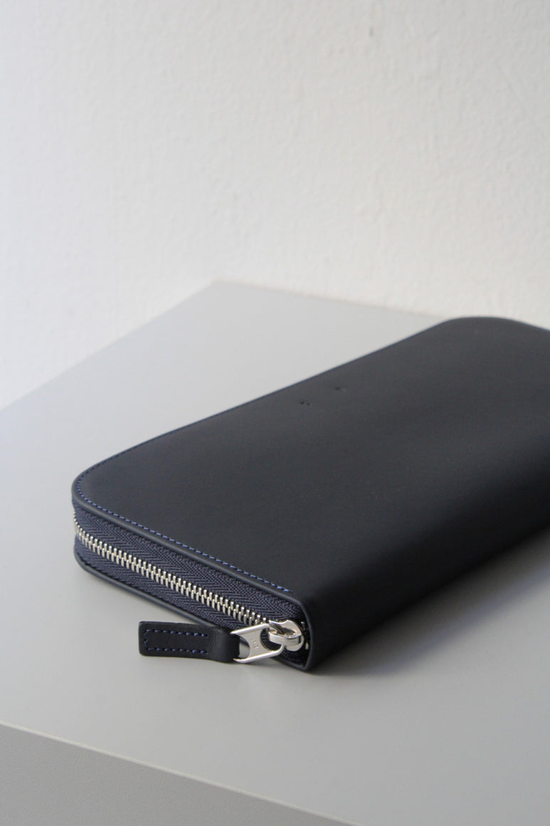 CM21 LEATHER LONG WALLET / NAVY