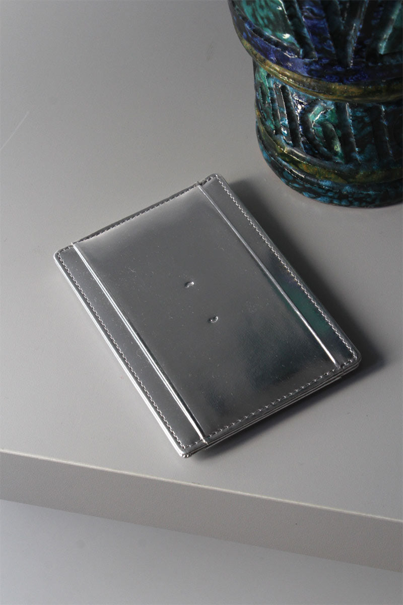 CM 9 LEATHER CARD CASE / SILVER