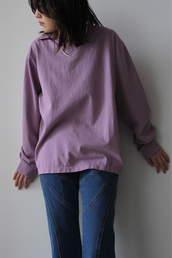 6.5OZ MEDIUM WEIGHT STANDARD L/S T-SHIRT / PURPLE FROST