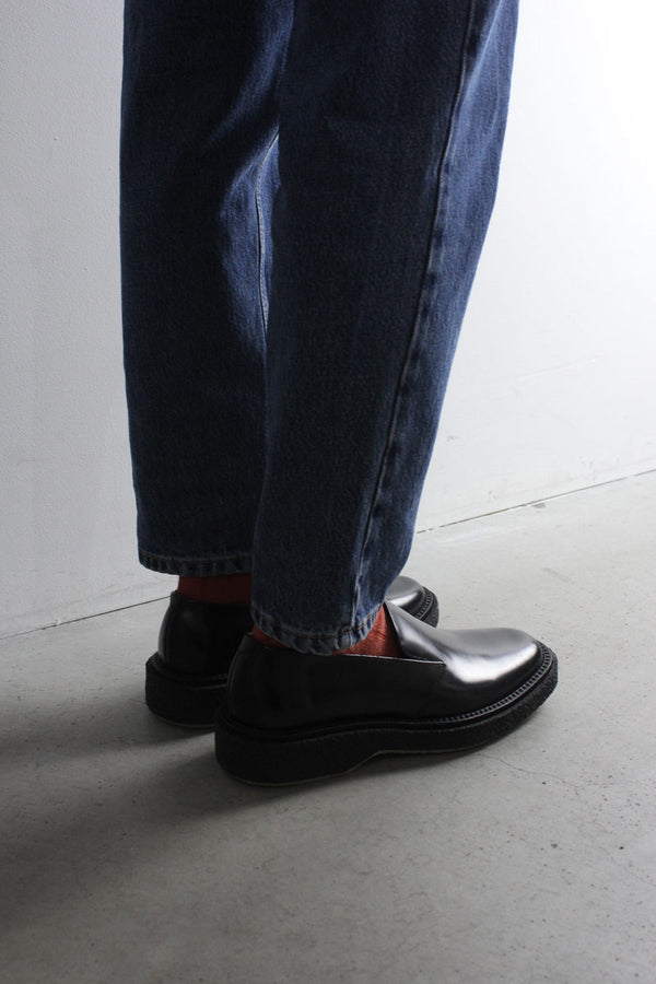 TYPE 139 SLIPPER NATURAL RUBBER SOLE / BLACK [40%OFF]